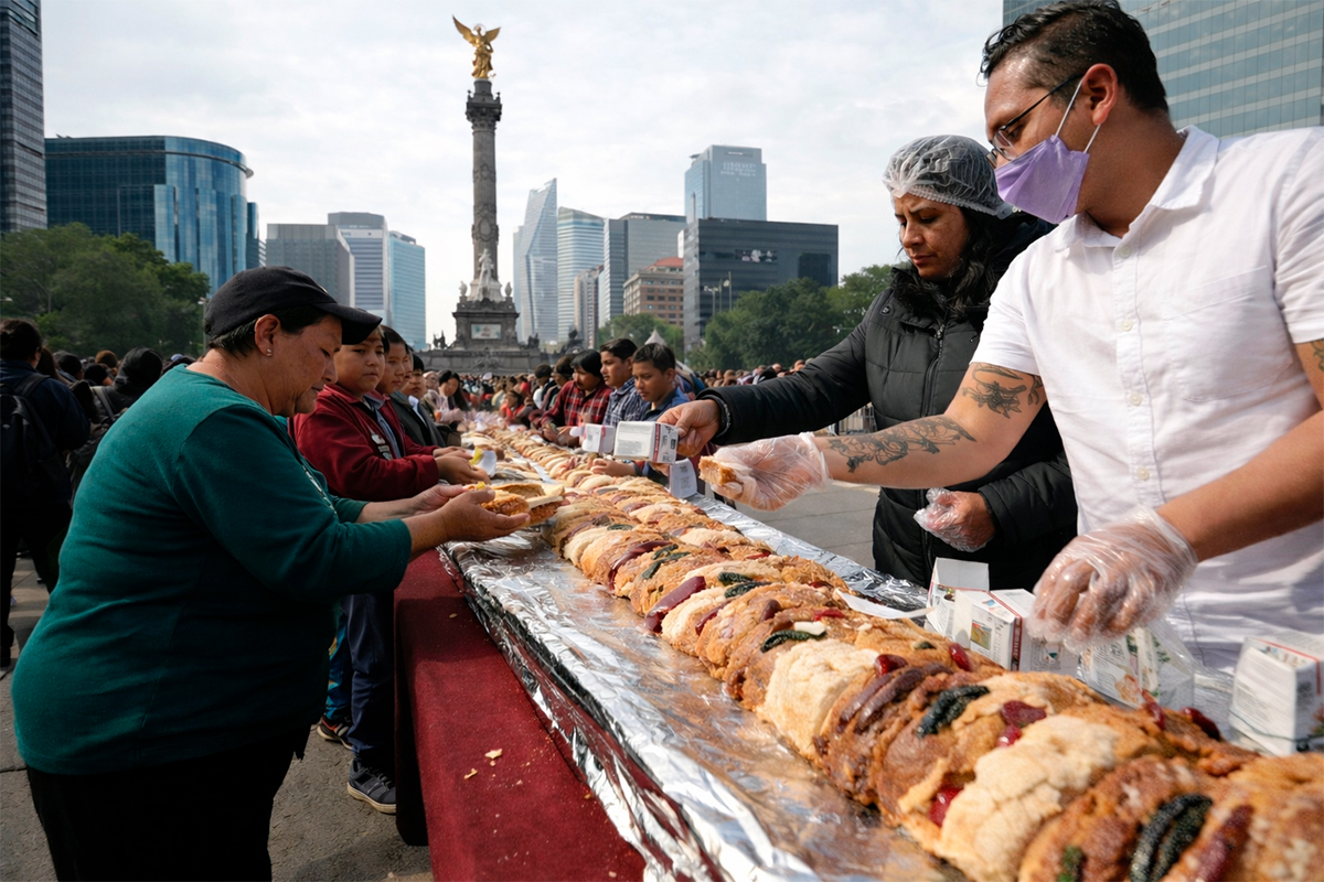 Lastur presente en una tradición que une a México: Mega Rosca de Reyes 2026